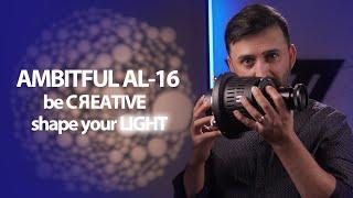 How to shape your backdrop lighting setup   AMBITFUL AL-16 Snoot Optical Condenser  review