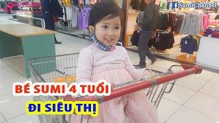 Bé Sumi 4 Tuổi Thích Đi Siêu Thị BIẾT GIÚP MẸ MUA ĐỒ Siêu Dễ Thương Và Không Thích Đeo Khẩu Trang