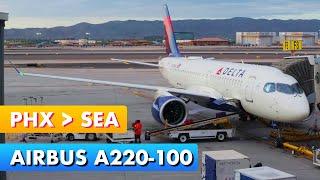 Delta A220-100 from Phoenix to Seattle in Comfort+  Trip Report