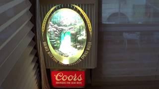 Adolph Coors Beer Waterfall Motion Sign