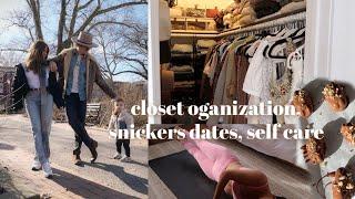 VLOG Closet organization snickers dates & self care