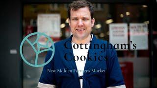 Cottinghams Cookies first market stall