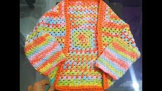 اسهل واسرع كارديجان كروشيه مع سهولة تعديل مقاسه بسهولة How to crochet fast & easy cardigan