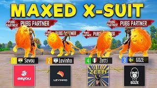 MAXED X-SUIT FULL SQUAD  BGMI PUBG MOBILE