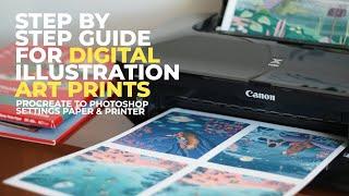 How To Prepare YOUR DIGITAL ARTWORK FOR PRINT  Step by Step Guide Digital Illustrations Art Prints