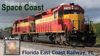 8E4k Trains on the Space Coast Florida East Coast Railway FL 07152021