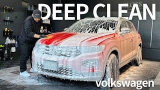 【VW T-Roc】積もった汚れでカサカサの車を徹底洗浄でさらに紅くしていく｜volkswagen T-Roc｜DEEP CLEAN｜DETAILING｜