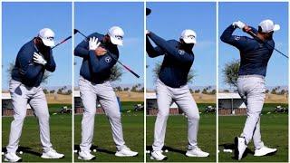 Jon Rahm Driver Swing Routine and  Slowmotion. Watch Shoulder Turn