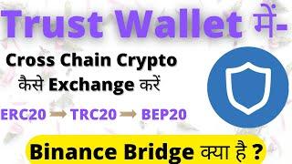 How To Convert ERC20 Tokens To TRC20 & BEP20 Tokens In Trust Wallet  How Cross Chain Token Swapping