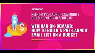 How To Build A Pre-launch Email List On A Budget