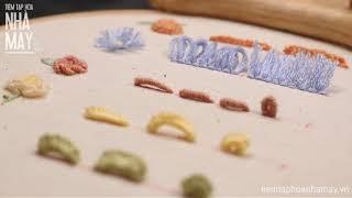 NHẬP MÔN THÊU THÙA Hướng dẫn 5 mũi thêu 3D cơ bản cho người mới học - How to embroider 3D flowers
