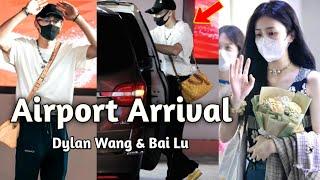 Fans Go Wild As Dylan Wang Open Car Door for Bai Lu To enter At Airport Heading Back to Beijing