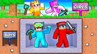 GIRL HUNTERS vs BOY SPEEDRUNNERS REMATCH in Minecraft