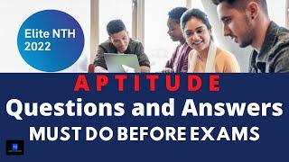 Wipro Elite NTH 20212022 - APTITUDE QUESTIONS and ANSWERS  MUST DO BEFORE EXAMS  Sample Questions