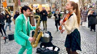 “Dance Monkey” in Italy  Karolina Protsenko Violin & Daniele Vitale Sax