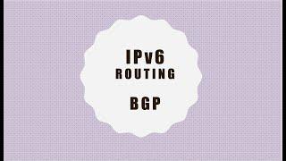 IPv6  BGP