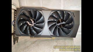 ZOTAC Nvidia RTX 3060 12GB Twin Edge - recording of fans under max load Furmark 6500MB Torture