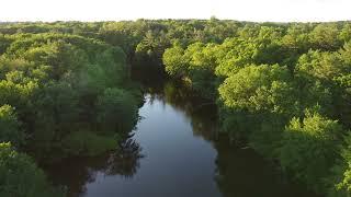 Drone View of Cocheco River Dover NH