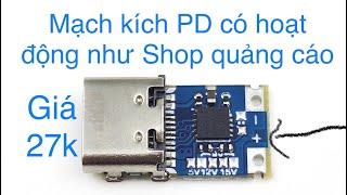 ￼Mạch PD QC Type-C cấp nguồn 9V 12V 15V 20V 5A hỗ trợ PD QC2.0 QC3.0 có như shop quảng cáo