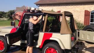 How to take the top off a jeep wrangler yj jurassic park