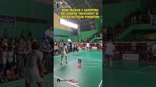 NENG MAWAR X AGRIPPINA KELUARKAN TRICKSHOOT UNIK #funnyvideos #badmintontrickshot