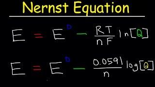 Nernst Equation Explained Electrochemistry Example Problems pH Chemistry Galvanic Cell