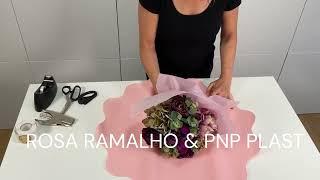 How to Wrap a bouquet with a round sheet and tissue paper #wrappingflowers