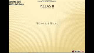 PEMBELAJARAN SD KELAS 2 TEMA 5