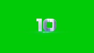 10 seconds 3D countdown greenscreen  3D countdown greenscreen  green screen countdown