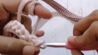 يد شنطة كروشية سهله للمبتدئين crochet Bag handle tutorial