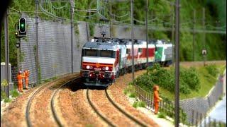 Superbe Réseau ferroviaire dans vallée de la Maurienne  - Superb HO rail network in the French Alps