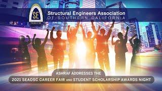 Ashraf addresses the annual student career fair and scholarship event of SEAOSC