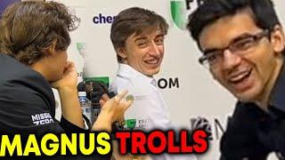 Magnus Carlsen TROLLS the Grandmaster with the First Move and Dubov and Giri STARTS LAUGHING AT Him