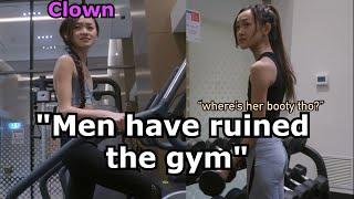The life of a skinny girl in the gym