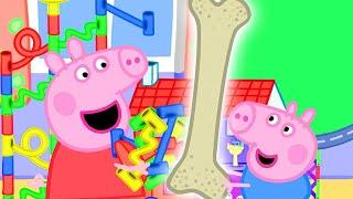 Peppa Pig English Episodes  Building the Biggest Marble Run with Peppa and George