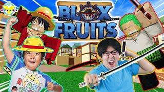 FOOD CHALLENGE IN ROBLOX Ryan Let’s Play Roblox Blox Fruit with Ryan’s Daddy