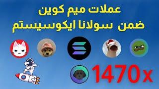 عملات رقمية ميم كوين ضمن سولانا إيكوسيستم  عملات ميم جديدة  Meme Coins