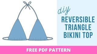 DIY Reversible Triangle String Bikini Top with FREE pattern  Dallas Top  Edgewater Avenue