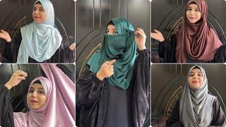 5 hijab tutorials with muna satin hijabs by iqra  quick hijab tutorials