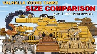 Size Comparison of Valhalla Toons Tanks  Cartoons about tanks