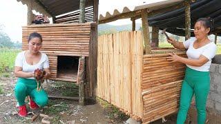 Building Chicken Coop For Raise Chicken BUILD LOG CABIN OFF GRID FARM - Building My Farm