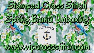 VIP CROSS STITCH 1 OF 3 #vipcrossstitch #flosstube #stampedcrossstitch #pointdecroix #unboxing