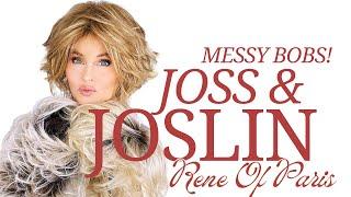 FUN MESSY BOBS Rene Of Paris JOSS & JOSLIN  3 WIGS with SIDE BY SIDE comparison