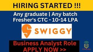 Swiggy 50+ Data Analyst Openings  Work from Home  Package upto 14 LPA