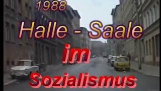 Halle im Sozialismus - trist  grau und marode  1988