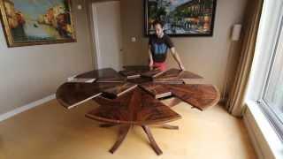 Expanding Circular Dining Table in Walnut