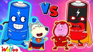 Which Superhero Battery is the Best? - Wolfoo Kids Stories  @WolfooCanadaKidsCartoon