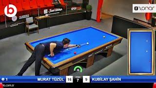 MURAT TÜZÜL vs KUBİLAY ŞAHİN  TÜRKİYE 3 Cushion Billiards Championship Stage 1 -A- 202 ANKARA