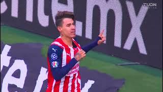 Gol de Cristian Calderón  Chivas 1 - 0 Pumas  Liga BBVA MX - Clausura 2022