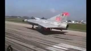 Saab J35 Draken trainers doing the Swedish Cobra Maneuver